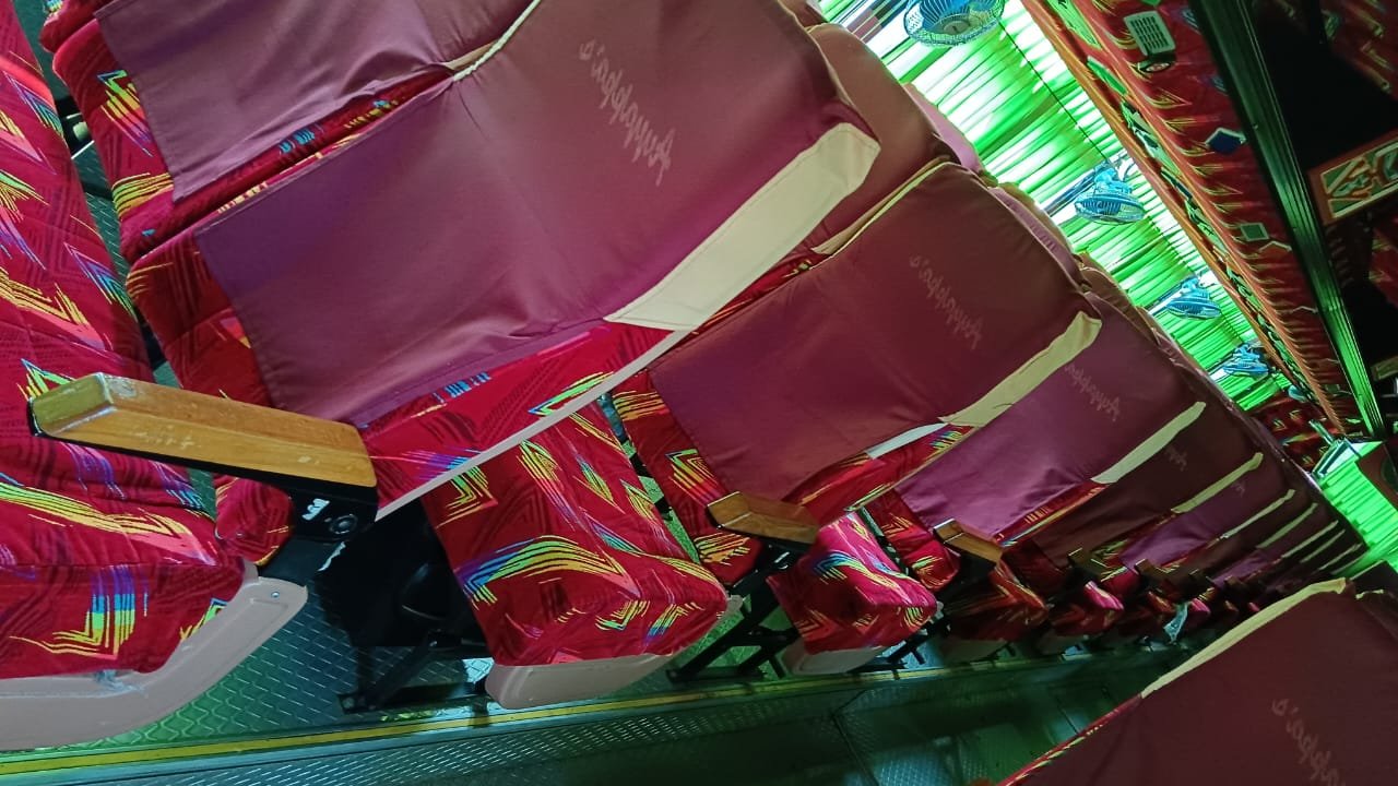 Interior of an Ayyappas bus